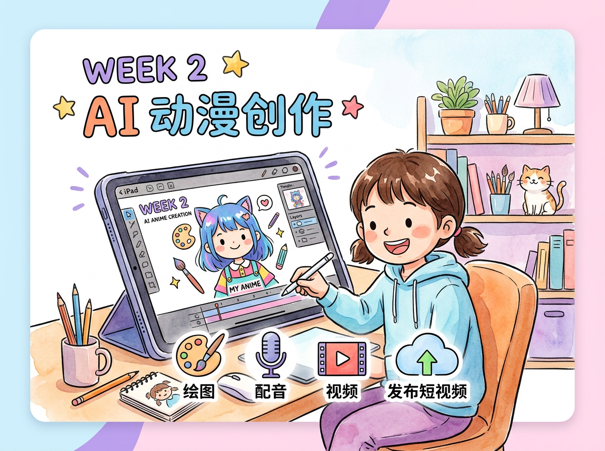 Week 2 AI动漫创作插画